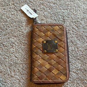 American Darling Leather Criss Cross Upcycle Wallet